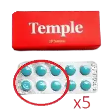 5 Tabletas Temple Potenciador Sexual Masculino