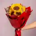 Bouquete Girasol Y Eucalipto Baby