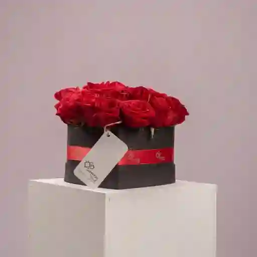 Mini Caja Rosas Rojas Corazón