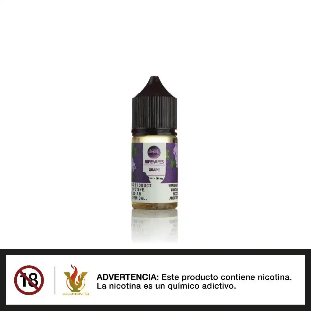 Liquido De Vapeo - Ripe Vapes Salts - Grape 30ml - 30mg