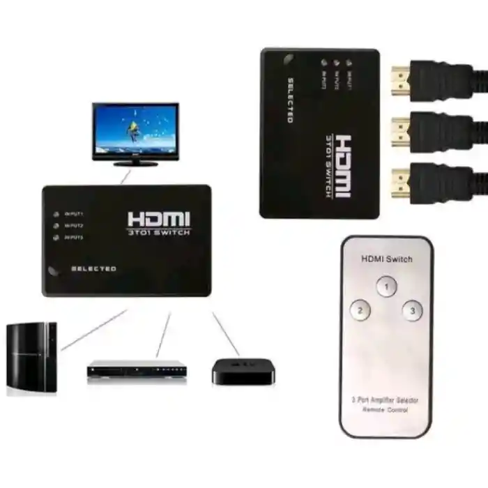 Selector Switch Hdmi De 3 Entradas 1 Salida