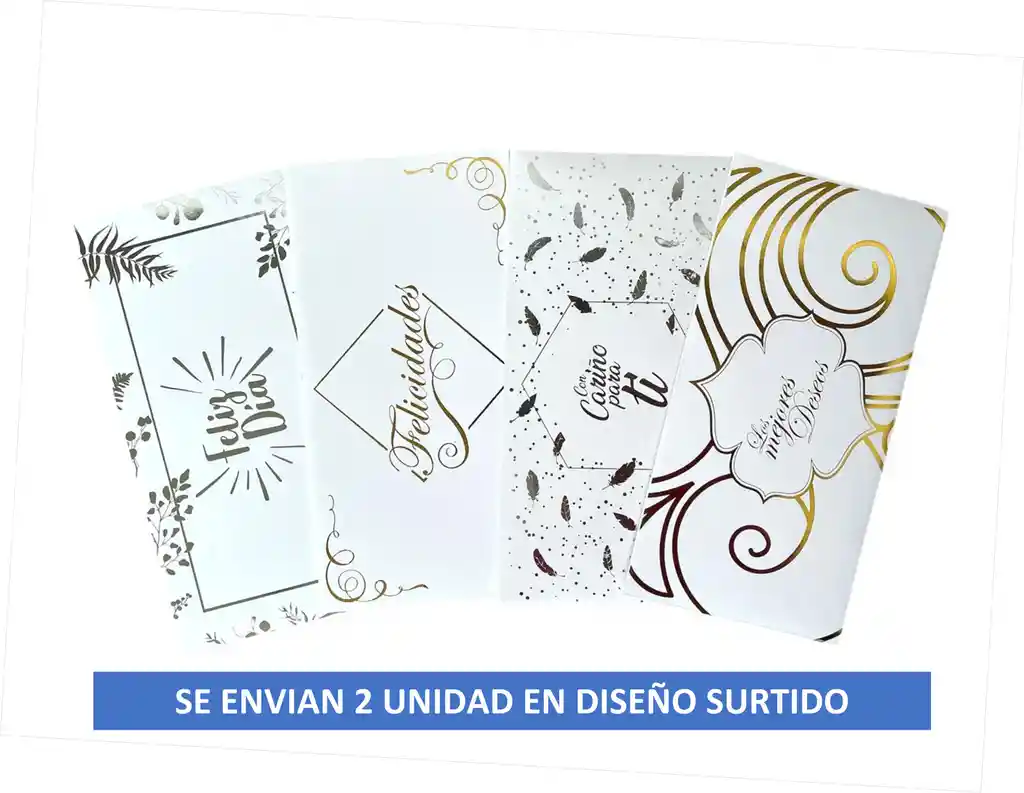 Lluvia De Sobres Blanco Toda Ocasión Diseño Surtidos X 2 Unidades