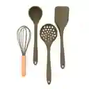 Set X4 Utensilios De Cocina Universal En Silicona