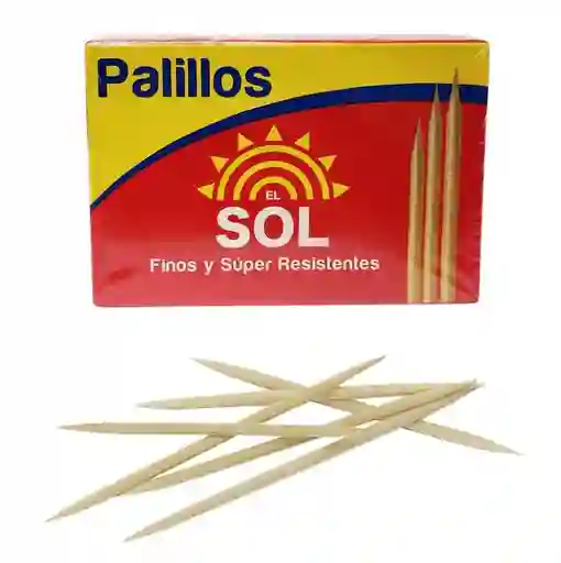 Palillos Finos Redondos De Madera El Sol X 180 Unidades