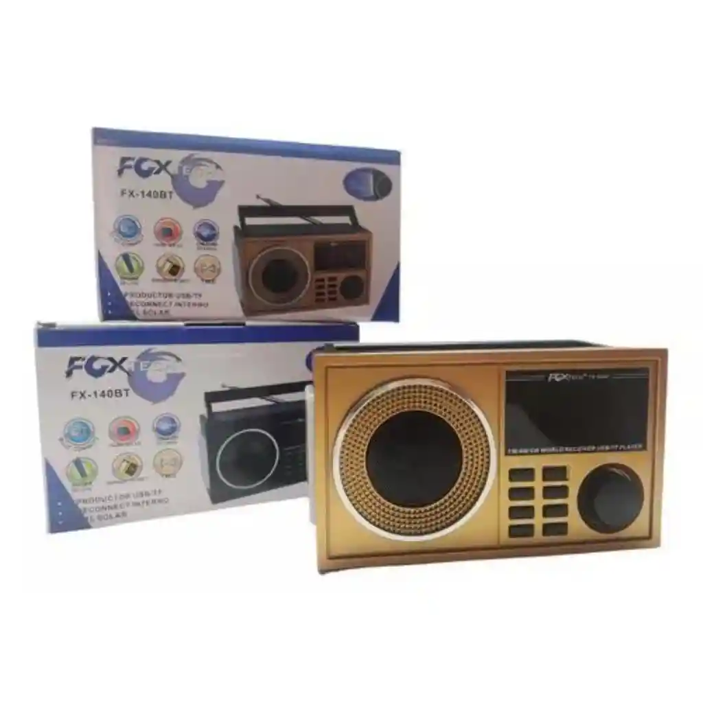 Radio Recargable Abuelo Linterna Led Fox Tech Fx-140bt