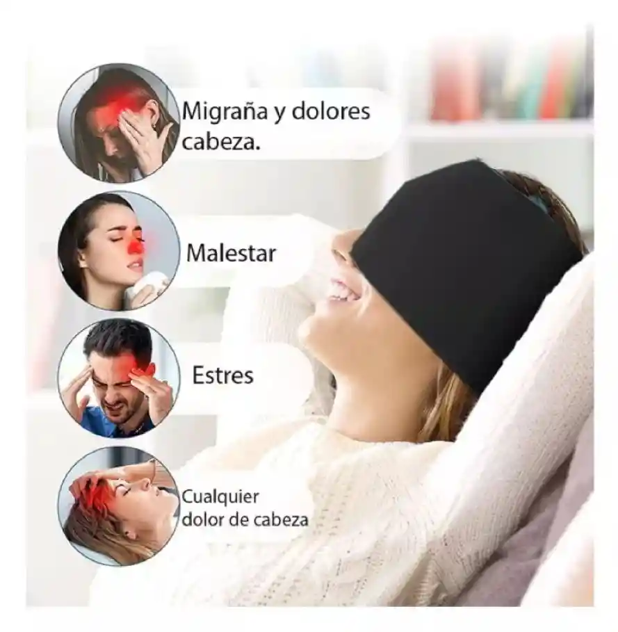 Gorro Gel Alivio Migraña Dolor Cabeza Compresa Frio Caliente