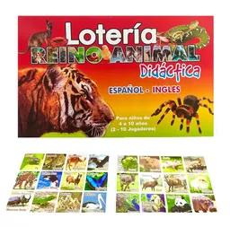 Loteria Didactica Reino Animal 10 Cartones