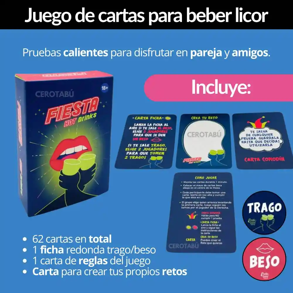 Juego De Mesa Erotico Cartas Para Adultos Fiesta Hot Drink