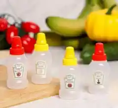 Mini Botellas Para Salsa Tomate y mostaza X Unidad