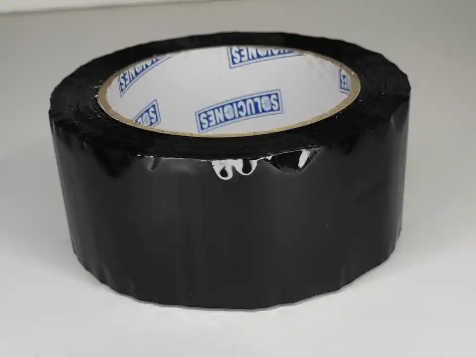 Cinta Demarcación Adhesiva Plástica Para Delimitar Color Negro