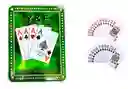 Juego Poker Royal Doble Caja Metalica Ref. Sc-2199