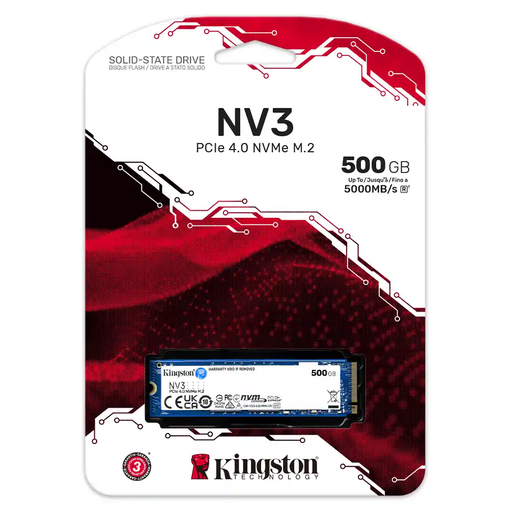 Unidad Sólida M.2 Kingston Nv3 500gb 5000/3000 Mb/s