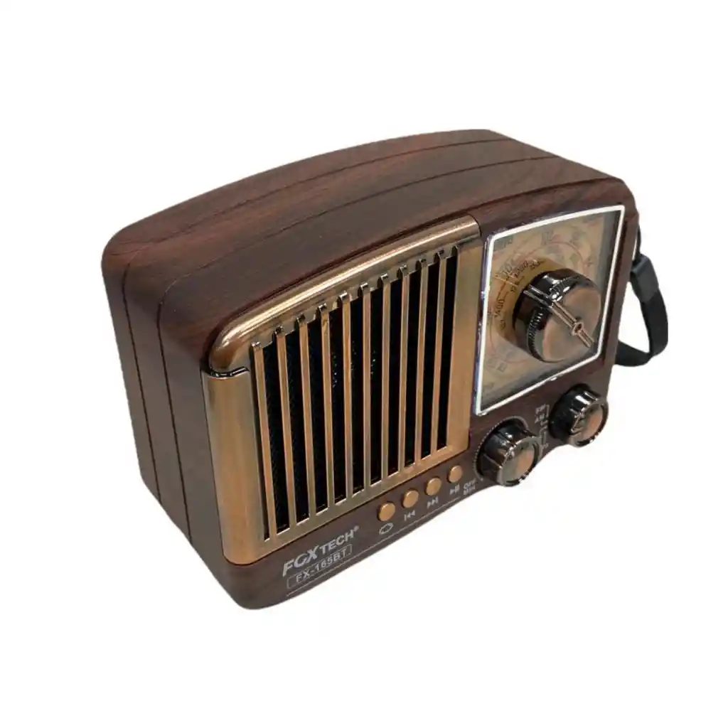 Radio Lindo Vintage Clasico Finca Rural Bluetooth Am Fm Usb Fox-tech Fx-165bt
