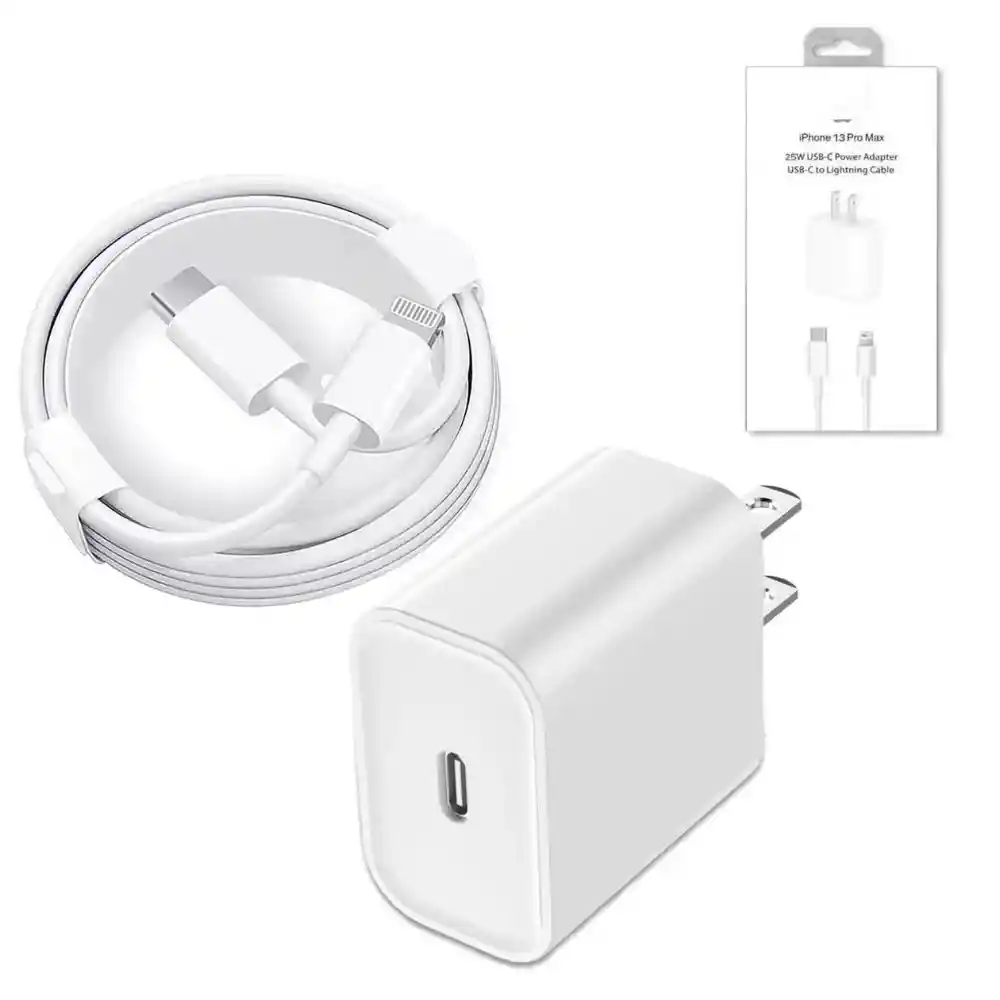 Cargador Iphone 25w Carga Rapida + Cable