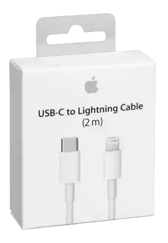 Cargador Adaptador 20w Iphone Tipo C / Carga Rápida + Cable Iphone 2 Metros Tipo C Carga Rapida Lightning 1:1