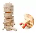 Jenga Torre Madera Mediana Bloques 48pc Dados Juego Mesa