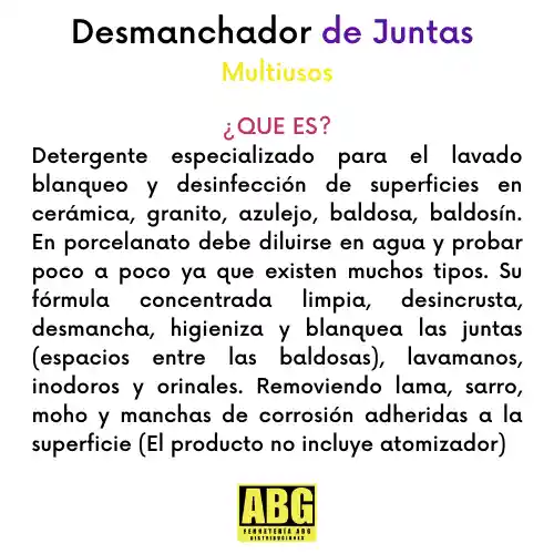 Desmanchador De Juntas Multiusos 1lt + Atomizador ¡¡gratis!! Drops