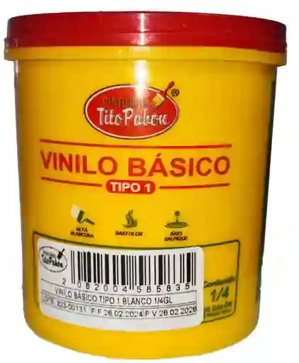 1/4 Vinilo Basico Tito Pabon Tipo 1 Blanco