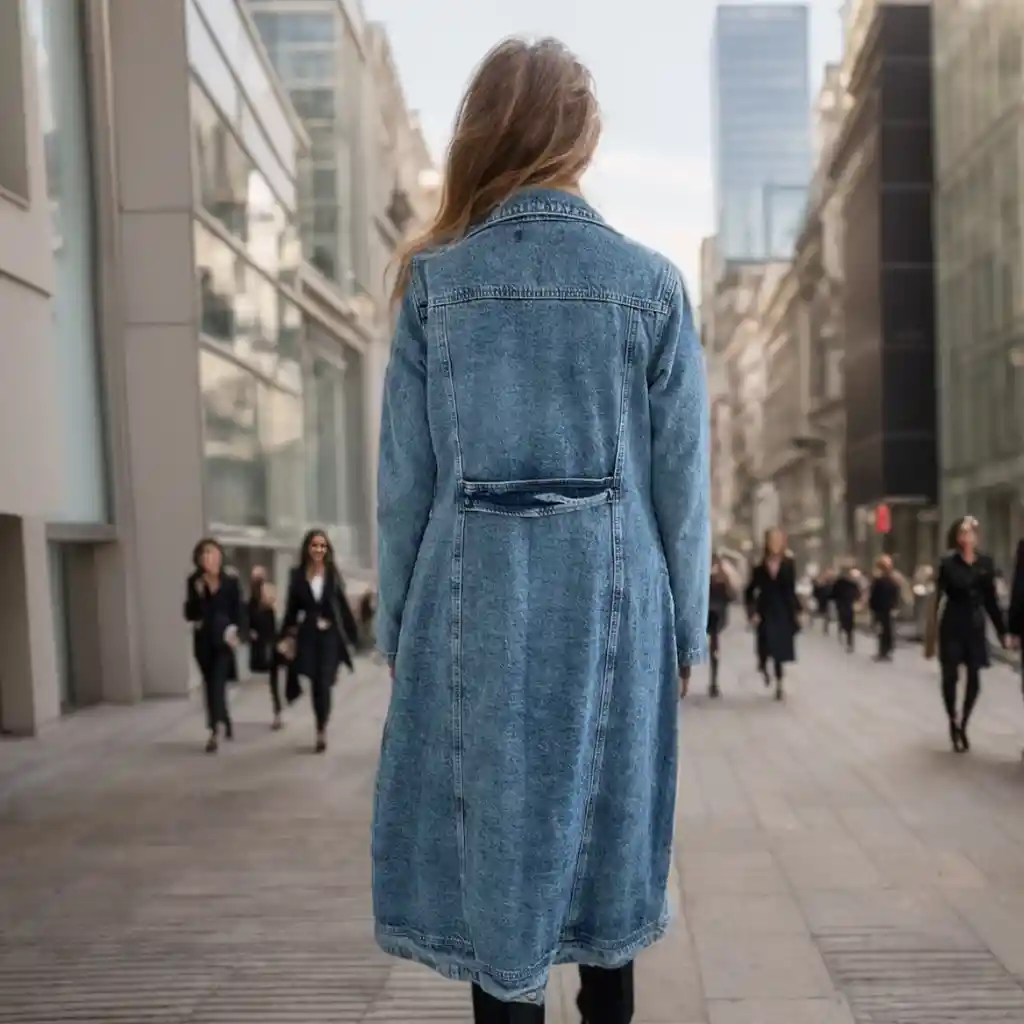 Abrigo Jean Denim Largo