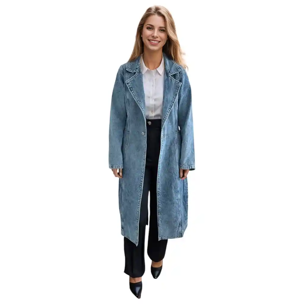 Abrigo Jean Denim Largo