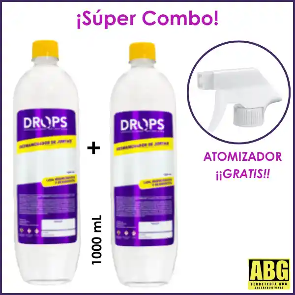 ¡¡ Super Promoción!! Desmanchador De Juntas Multiusos X2 Unds (2000ml) + Atomizador ¡¡gratis!! Drops