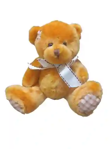 Peluche Oso Café Pequeño Con Moño