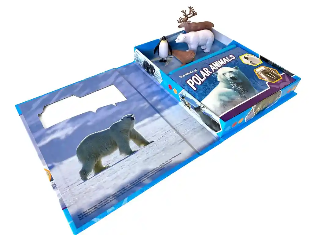 Libro Interactivo 2 En 1 Figuras Animales Polares Niños