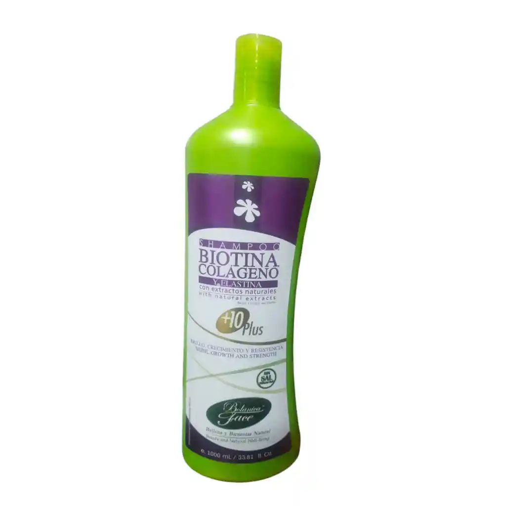 Botanical Face Shampoo Biotina Colageno Y Elastina 1000ml