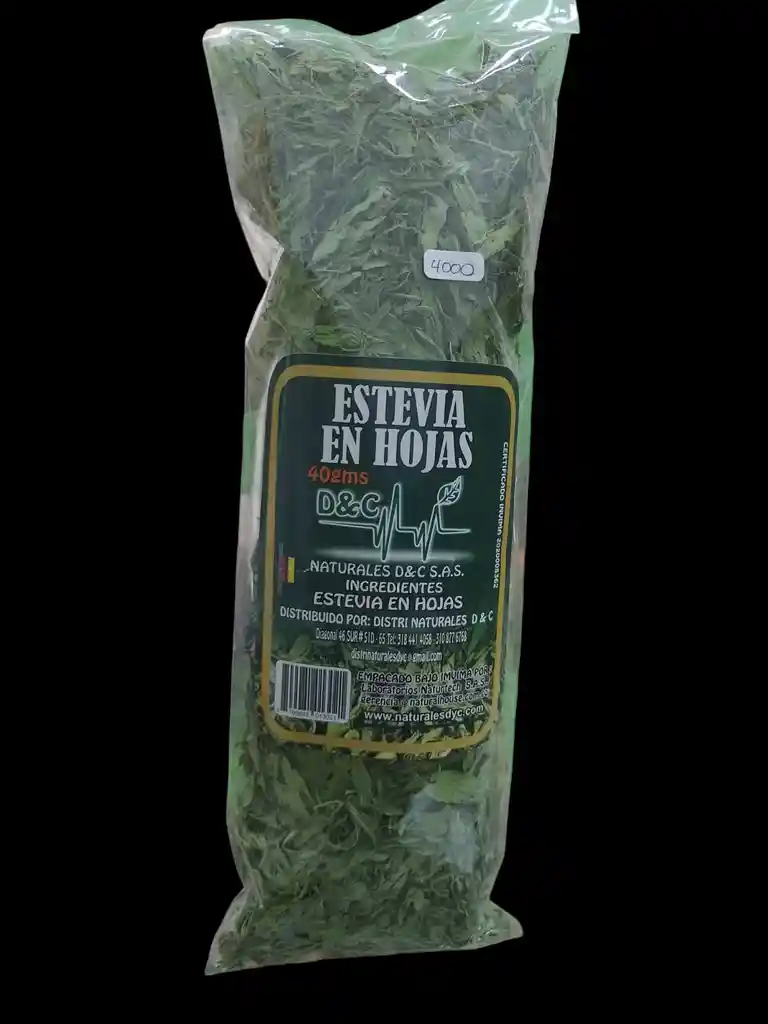 Stevia En Hojas X 40 Gr Dc