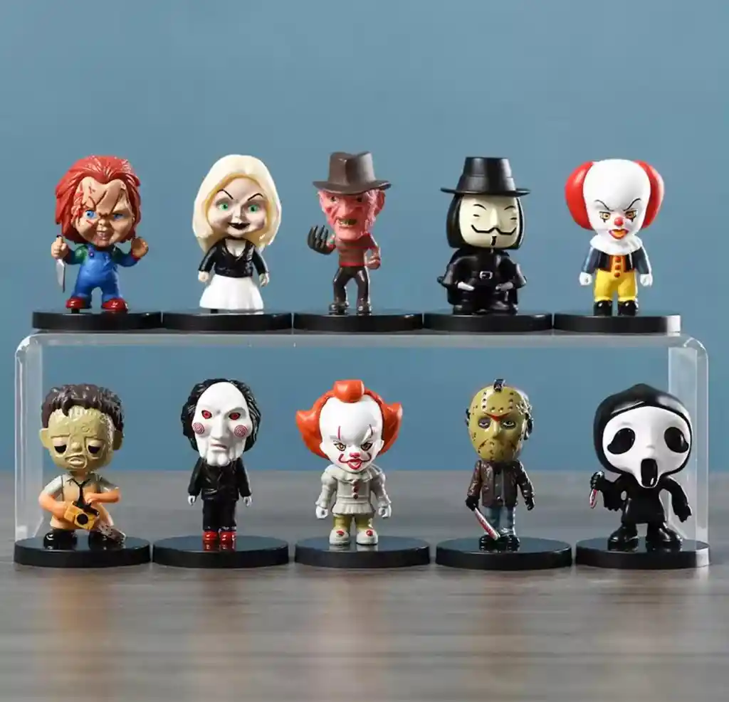 Figura De Colección Halloween Chucky, Payaso It, Saw X10