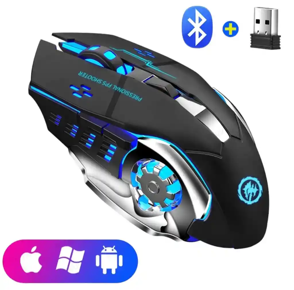 Mouse Gamer Inalámbrico Retroiluminado