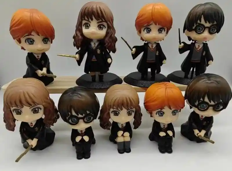 Figura De Colección Harry Potter Ron Weasley Hermione Granger X9