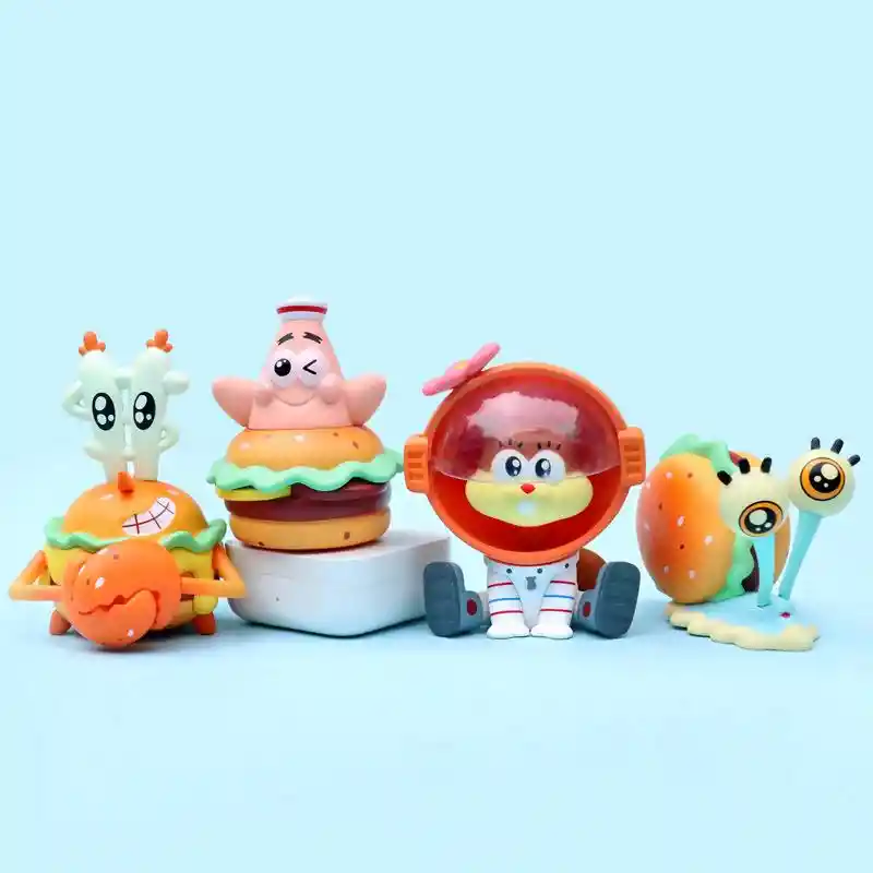 Figura De Colección Bob Esponja Sponge Bob Square Pants Arenita Patricio Calamardo