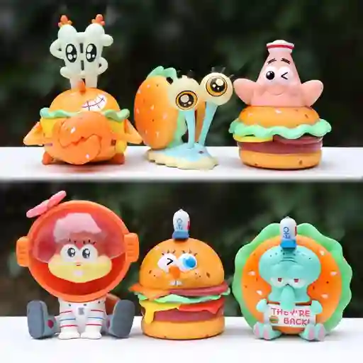 Figura De Colección Bob Esponja Sponge Bob Square Pants Arenita Patricio Calamardo