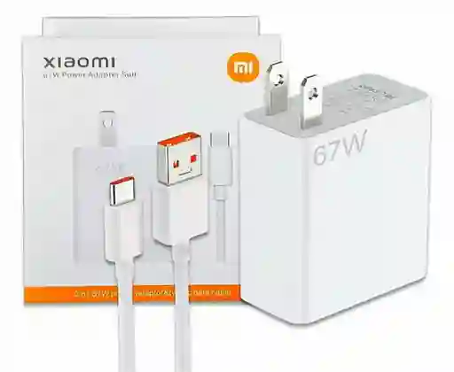 Cargador Xiaomi 67w Carga Rápida Cable Usb A Tipo C