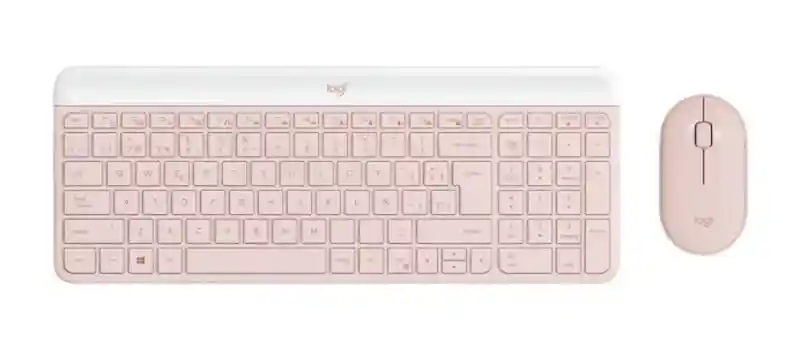 Combo Teclado Y Mouse Logitech Mk470 Rosado