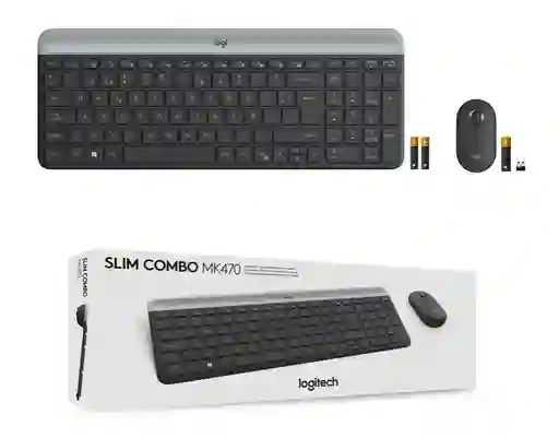 Combo Teclado Y Mouse Logitech Mk470 Negro