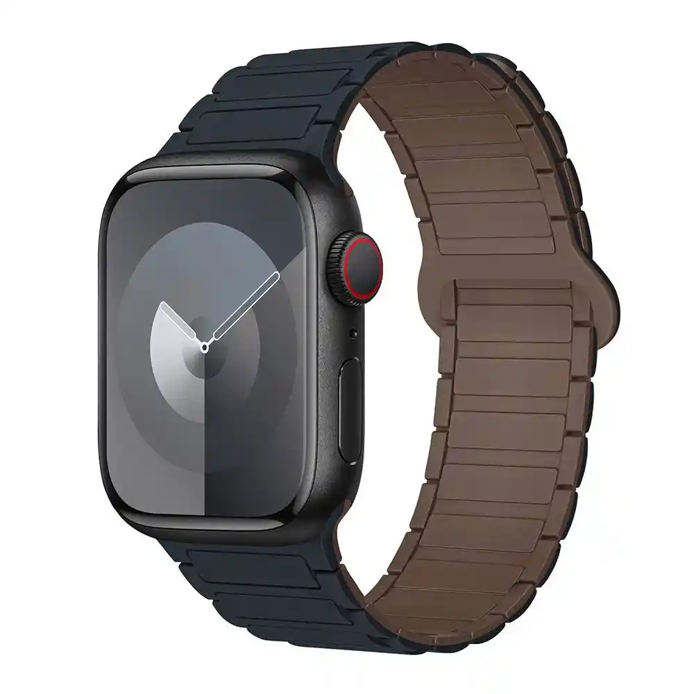 Correa Pulso Manilla Para Apple Watch 42 44 45 49 Ultra Iman Negro Y Marron