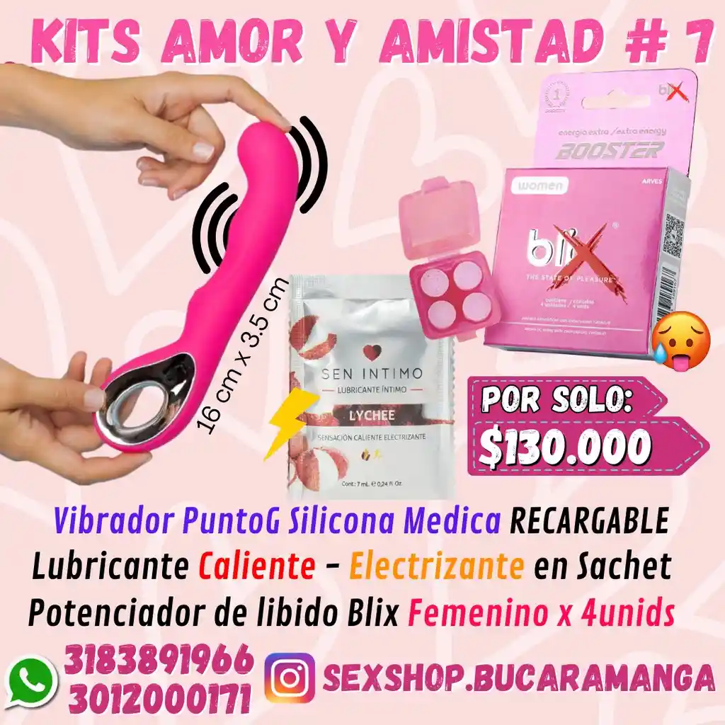 Kit Amor Y Amistad. Kit Sexual #7, Kit Vibrador Vaginal