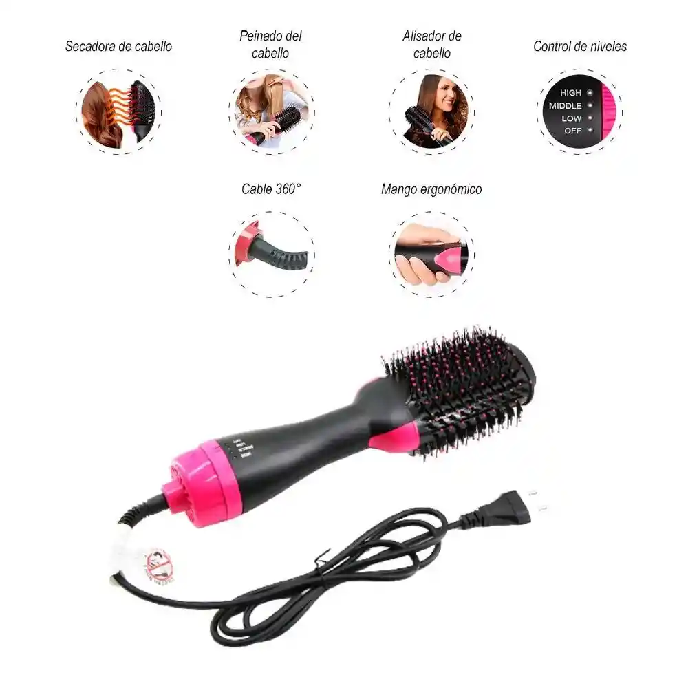 Cepillo Secador Giratorio 3 En1 /cepillo Secador Voluminizador Salon One-step