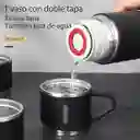 Termo De Acero Inoxidable De 500 Ml Con 2 Tazas Para Servir