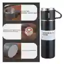 Termo De Acero Inoxidable De 500 Ml Con 2 Tazas Para Servir