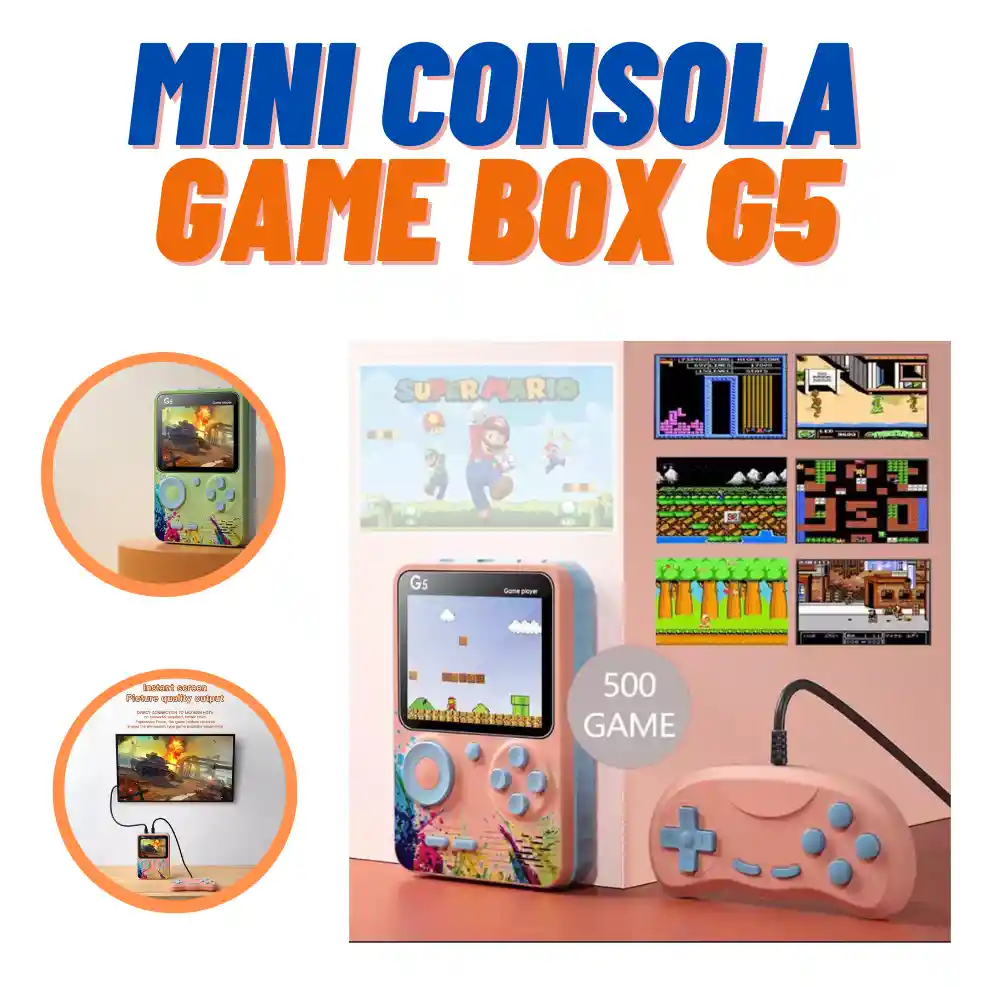 Mini Consola Juegos Retro Portátil G5 500 Juegos / Game Box / Consola Juegos