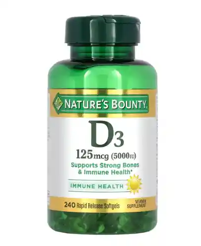 Nature's Bounty Vitamina D3 5,000 Iu, 240 Cápsulas Blandas