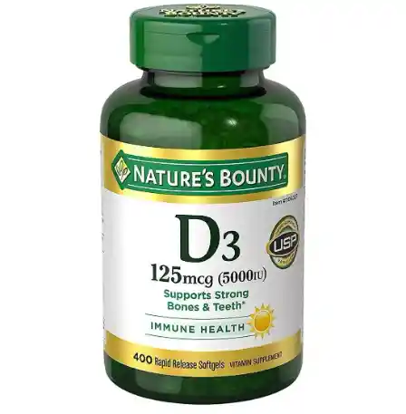 Nature's Bounty Vitamina D3 5,000 Iu, 400 Cápsulas