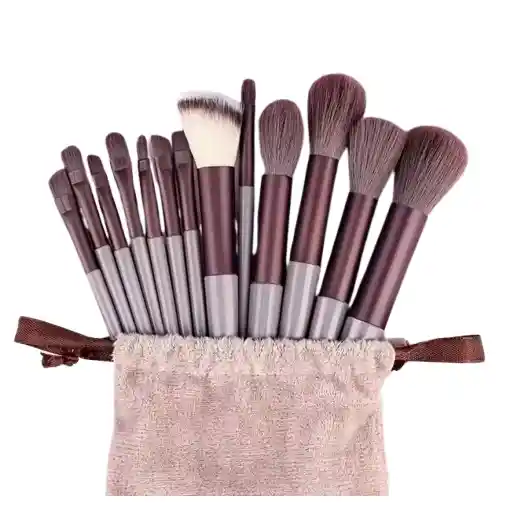 Brochas Maquillaje 13 Pzas Kit De Lujo Brown