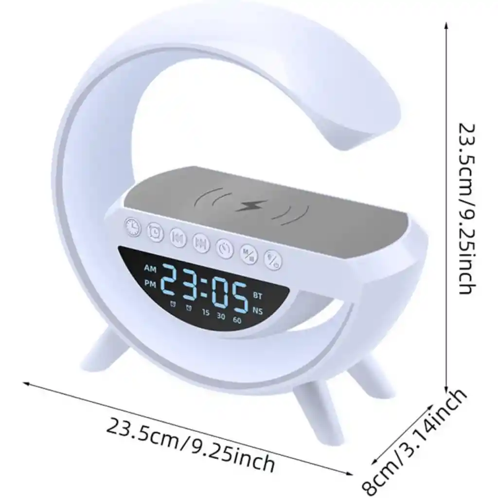 Parlante Inteligente Intouch Con Lámpara, Bluetooth Y Reloj - Portátil