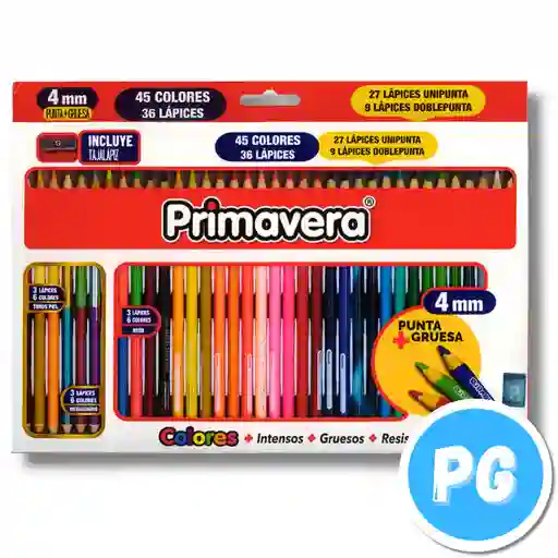 Caja Color Primavera X36 Unds Unipunta