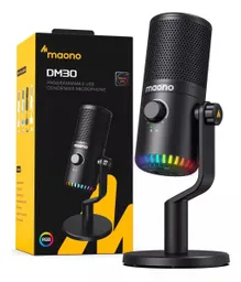 Micrófono Maono Dm30rgb Dm30 Rgb Condenser Cardioide Color N