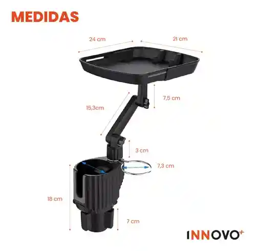 Soporte Holder Para Carro Bebidas Bandeja Funcional Innovo